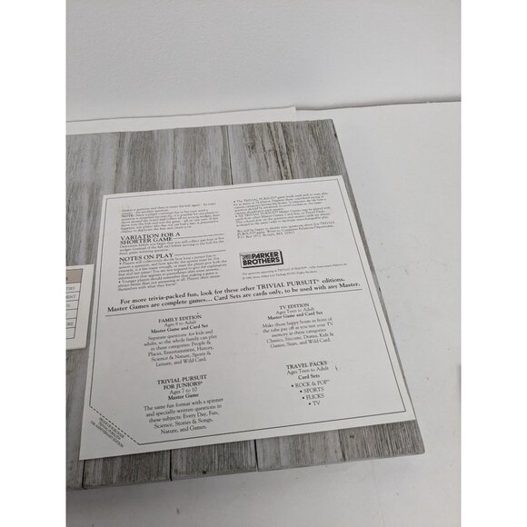 Hasbro 1992 Trivial Pursuit 10th Anniversary Game Board Replacement Instructions - Picture 4 of 7